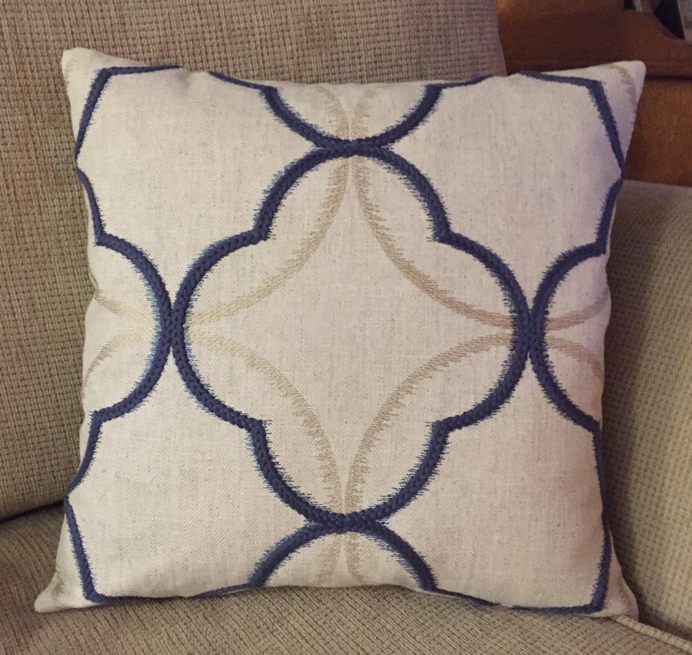 Navy blue and tan throw pillows 2025