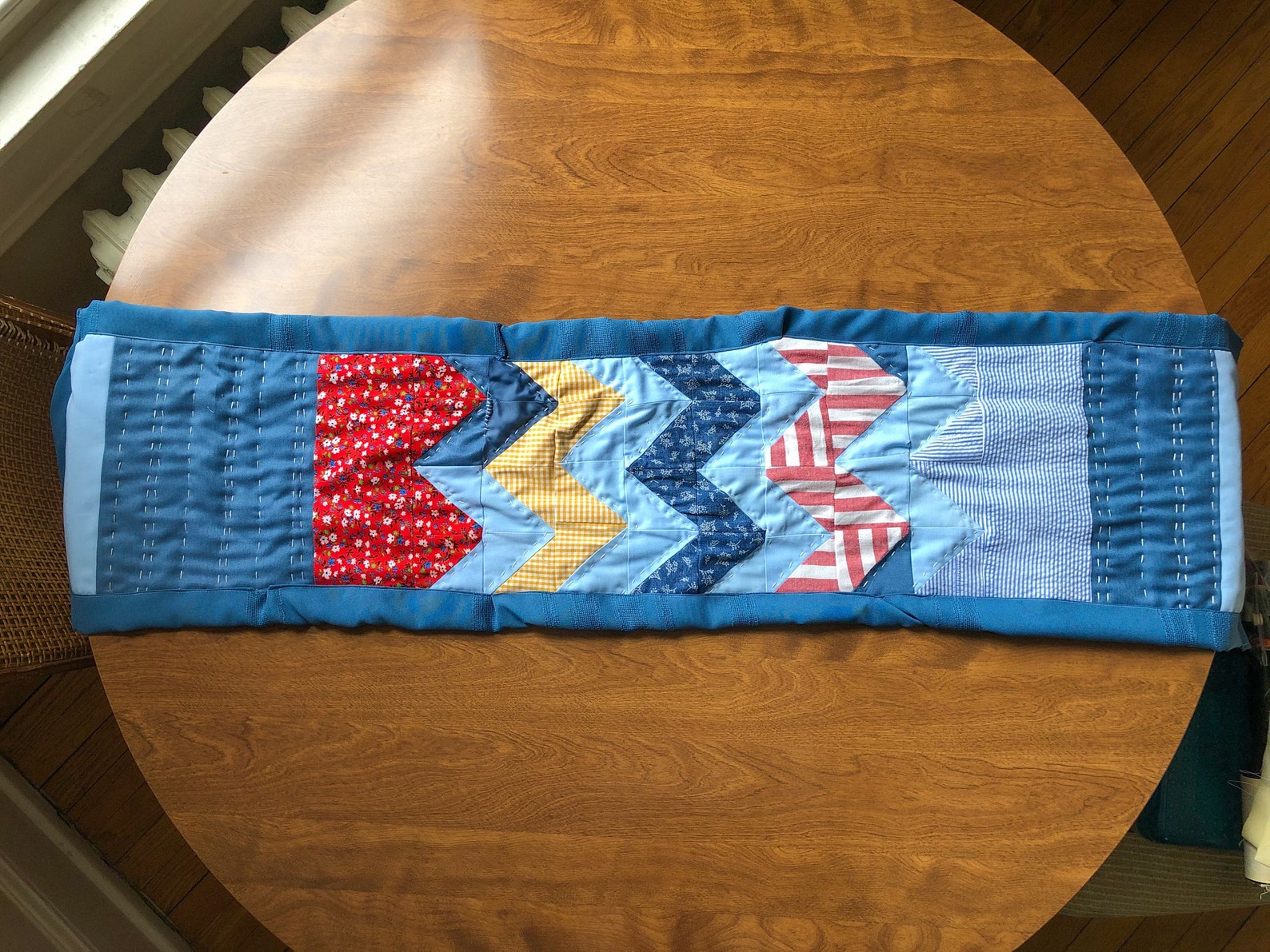 Hand quilted table runner Etsy