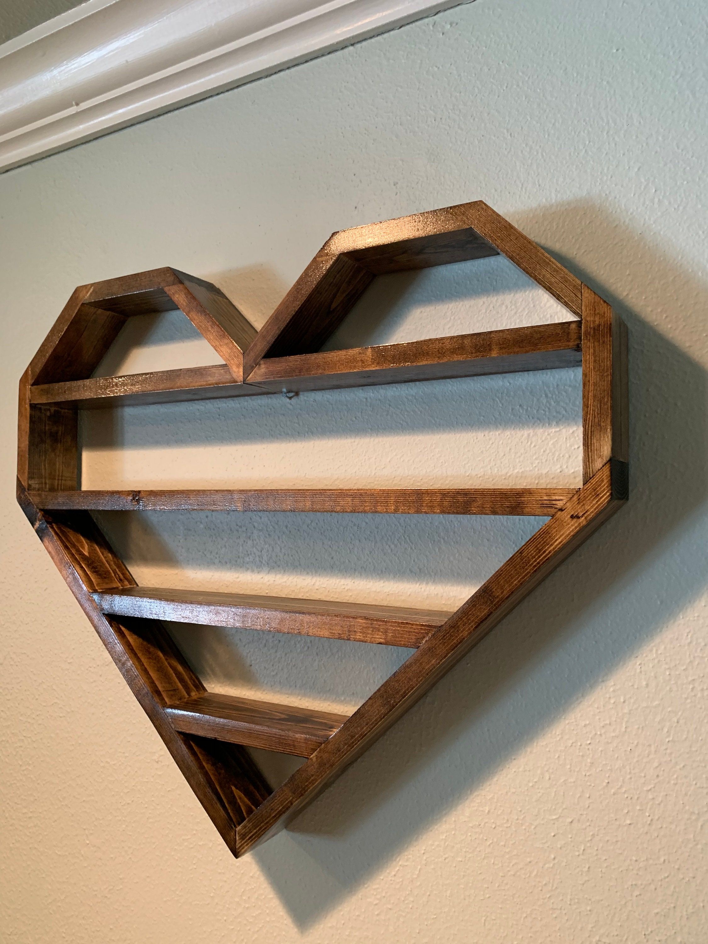 Heart Shaped Shelf, Custom Shelving, Essential Oil Shelf, Display Shelf ...