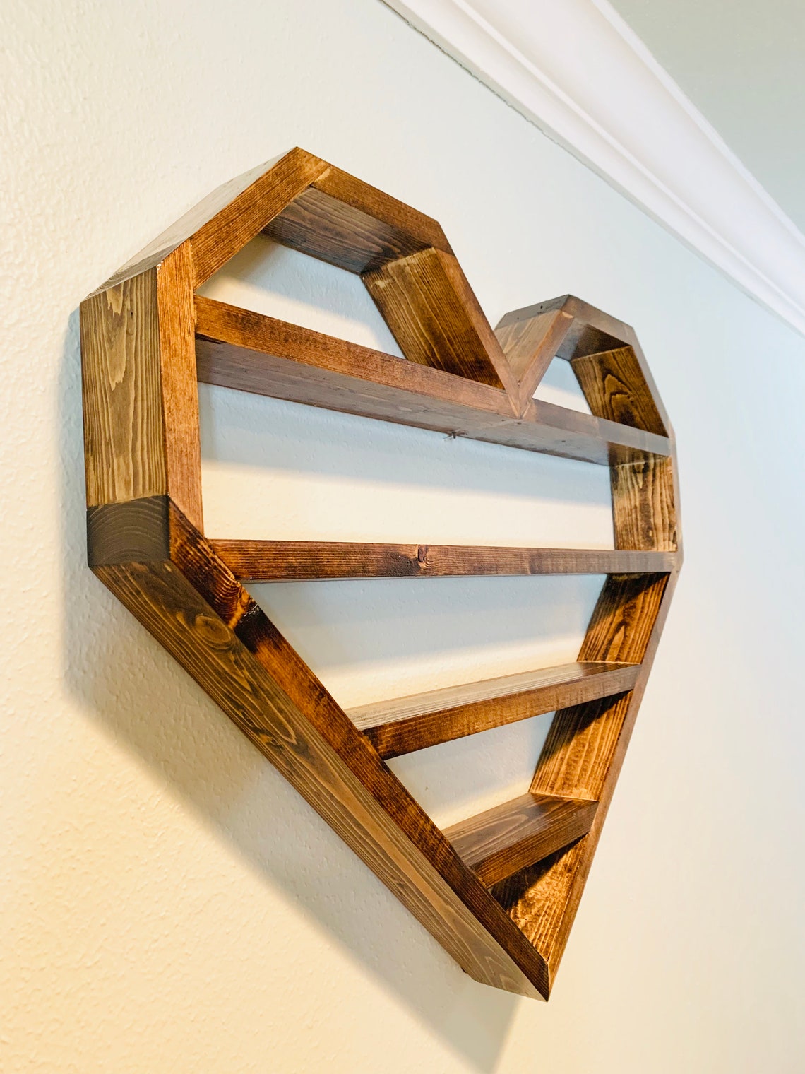 Heart Shaped Shelf, Custom Shelving, Essential Oil Shelf, Display Shelf ...