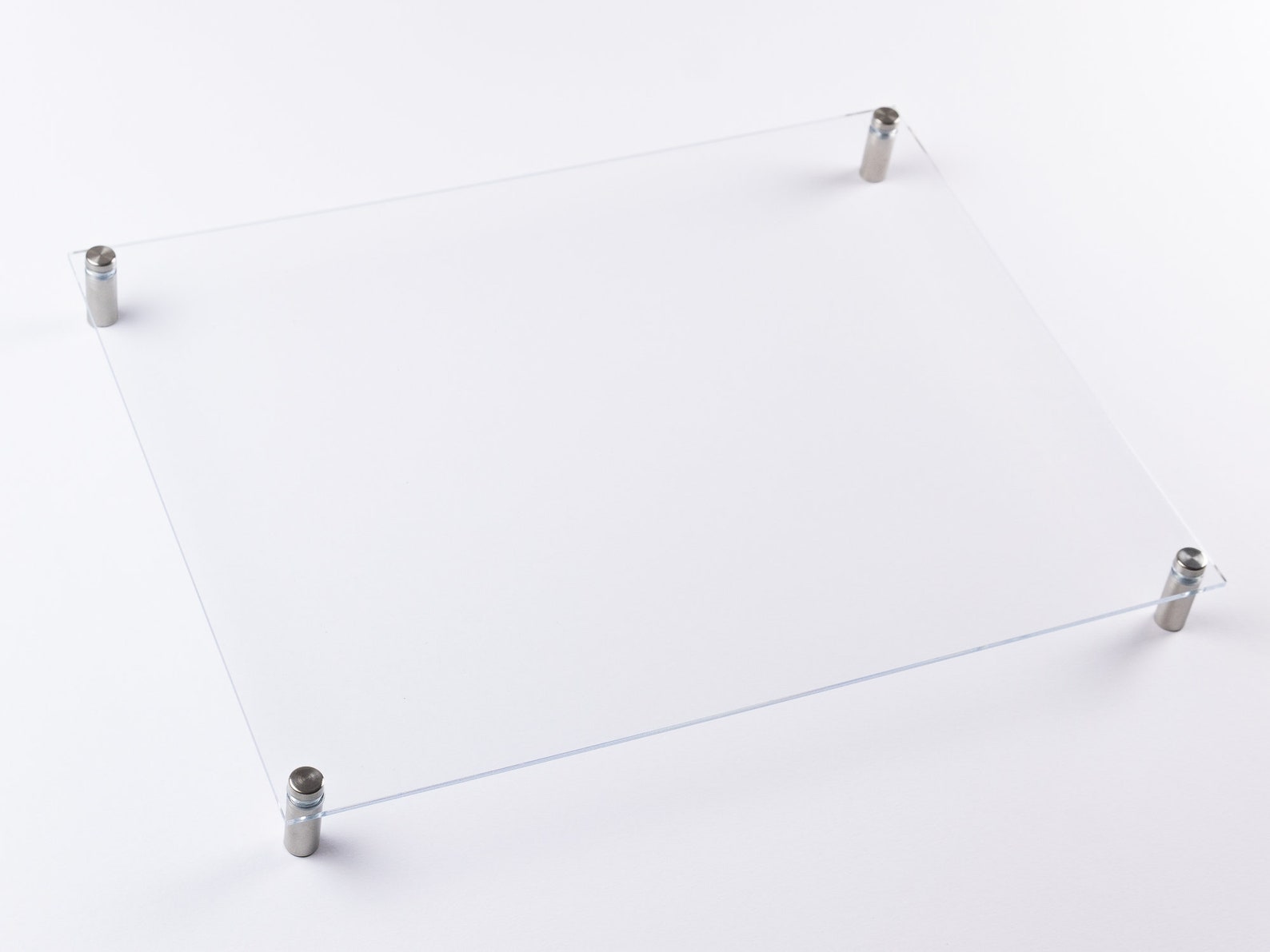 Clear Acrylic Dry Erase Board With Standoffs Blank Marker Etsy