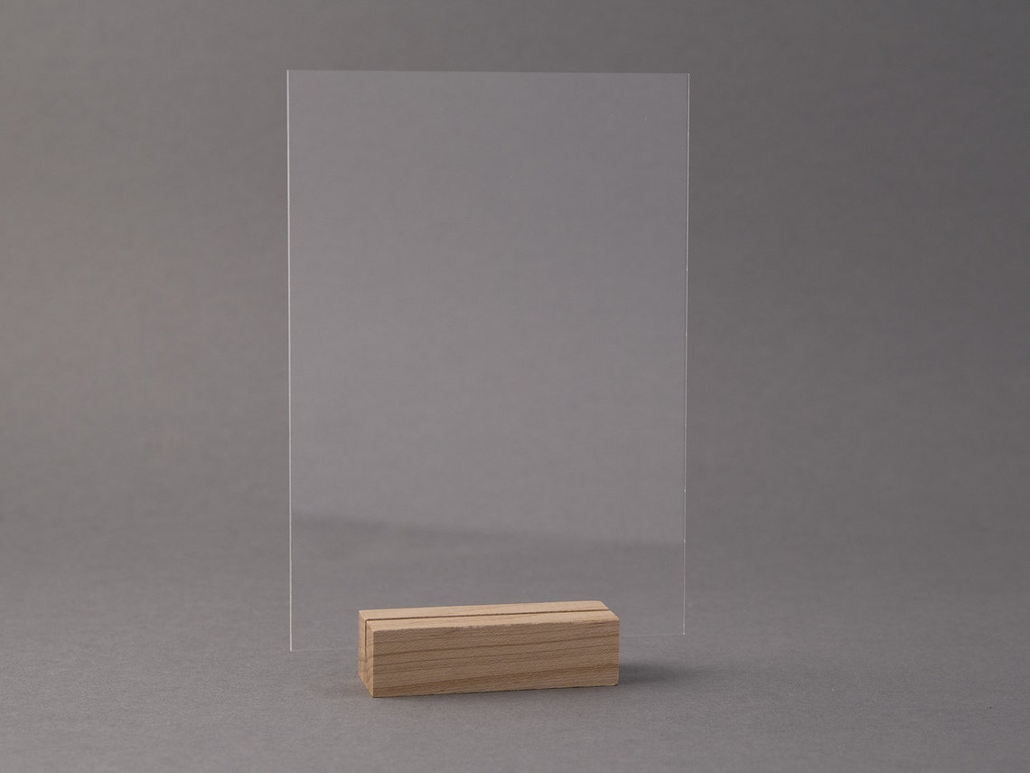 Acrylic Memo Board With Stand Blank Clear White Board Dry Etsy