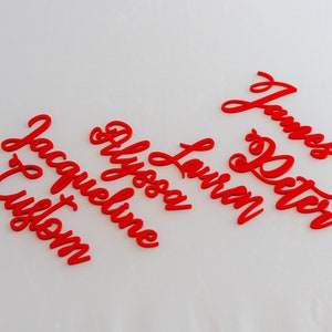 Personalized Place Name Cards, Choose Your Font - acrylic custom wedding place name cards, personalized names, name tags