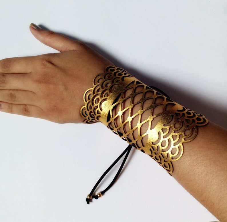 Leather Wrist Cuff Bracelet for Women Romantic Delicate Etsy