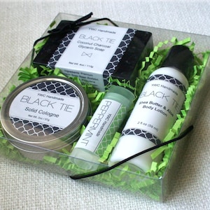 Spa Gift Set for Him, Man Care Package, Self Care Box, Men, Boyfriend, Husband, College Student, Teen Boy, Roommate, Birthday, Soap, Lotion