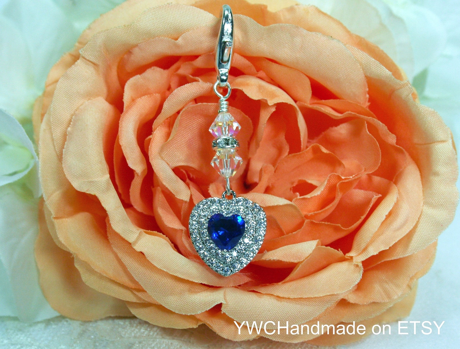 Wedding Bouquet Charm Something Blue Gift for Bride Petite Etsy