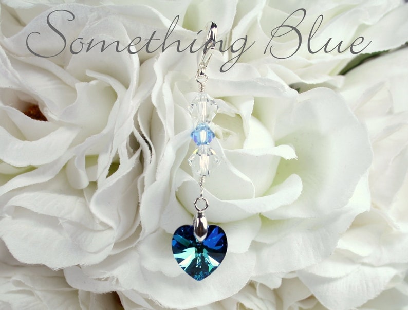 Bouquet Charm Something Blue Wedding Heart Charm Gift for Etsy