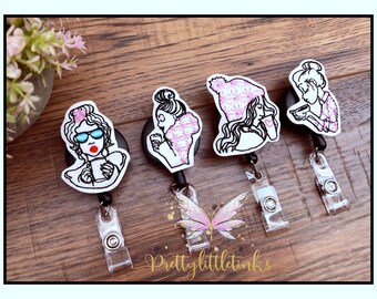 Coffee Girls Badge Reel, Coffee Badge Reel,Interchangeable Badge Reel, Coffee Girls Planner Clip