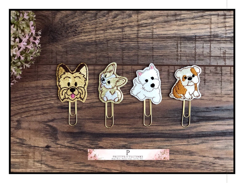 Dog planner clips ID Badge Reel Interchangeable Badge Reel Feltie Badge Reel Nurse Badge Reel Badge Reel Dog Badge Reel