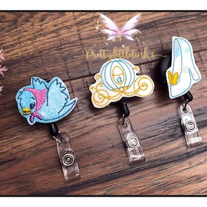 Princess Cindy Badge Reel, ID Badge Reel, Badge Reel, Nurse Badge Reel, Princess inspired Planner clip