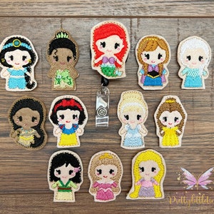 Princess Badge Reel, Interchangeable feltie, Badge Reel, Nurse Badge Reel, Interchangeable Badge Reel, Planner Clip