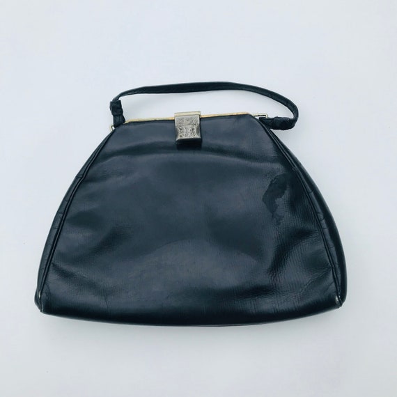 Antique Handbag, 1920s Flapper Bag, Marcasite Cla… - image 2