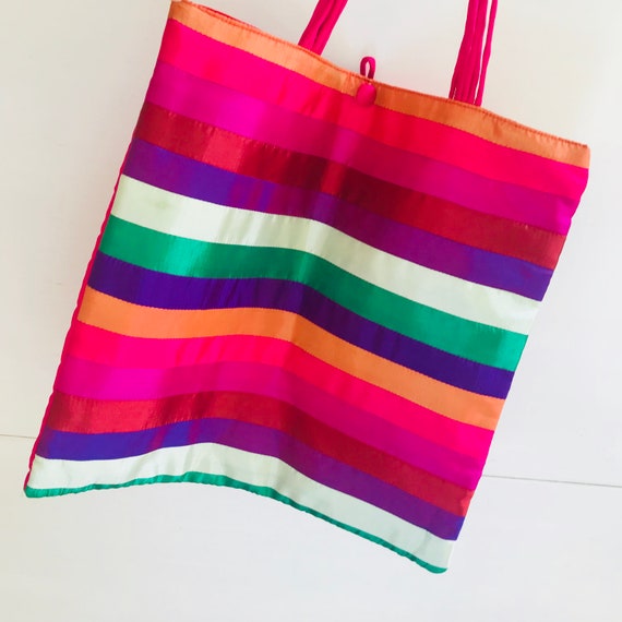 Rainbow Stripe Tote