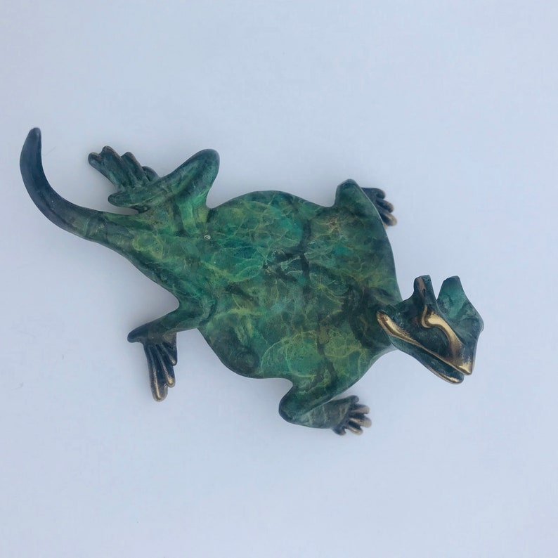 Bronze Sculpture Lizard Sculpture Cast Bronze Handmade Art Etsy