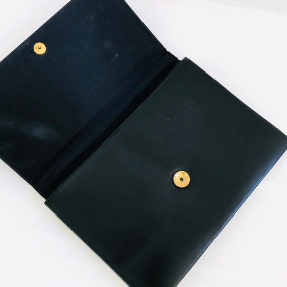 Vintage 1950s Black Minimalist Clutch Bag By Dori… - image 4