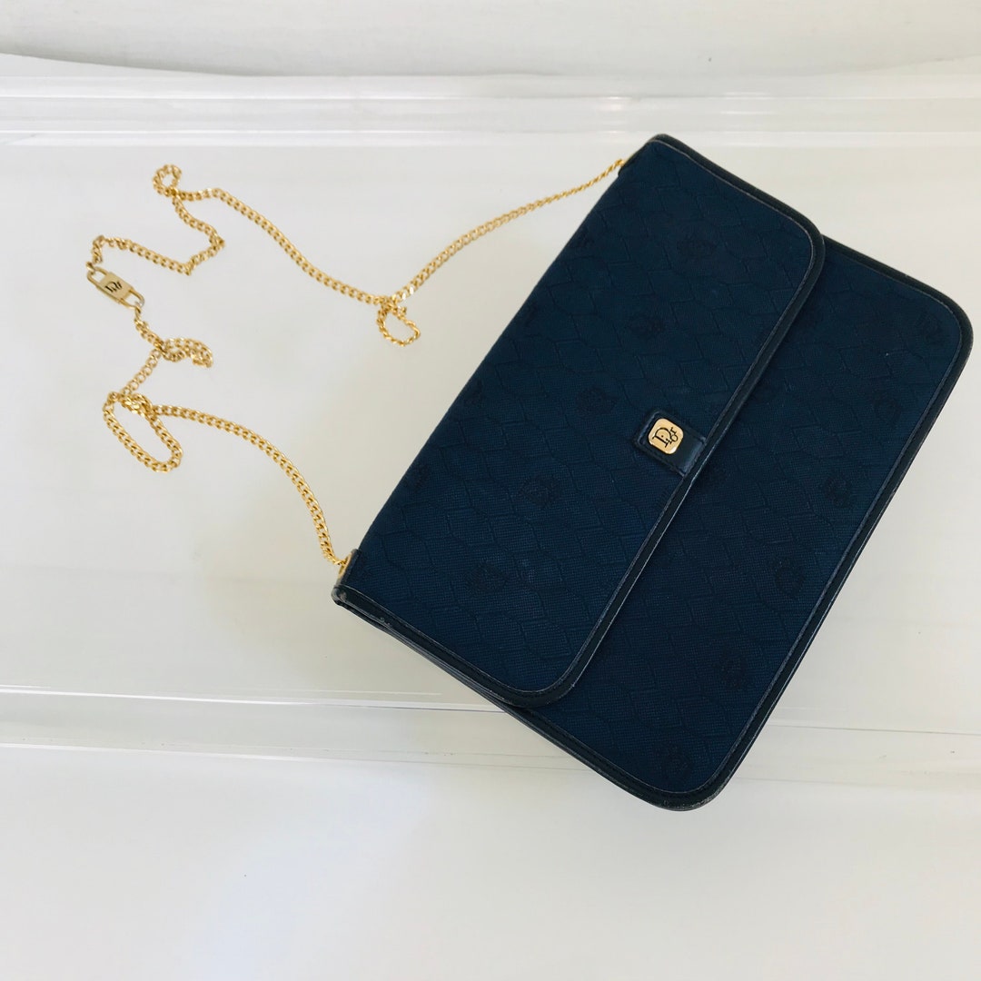 【ヴィンテージ】Rank:A☆Dior BLUE バービースモール バッグ Christian Dior - クリスチャンディオール Christian Dior