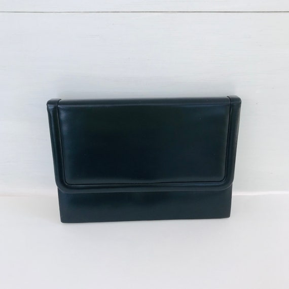 Vintage 1950s Black Minimalist Clutch Bag By Dori… - image 5