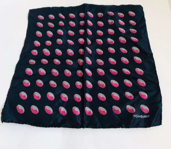 Vintage Yves Saint Laurent YSL Silk Pocket Square… - image 5