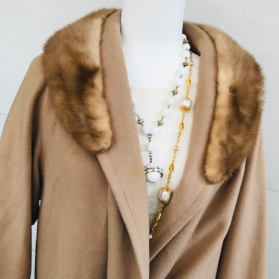 Vintage Cashmere Coat, Vintage Camel Coat, Midcen… - image 2