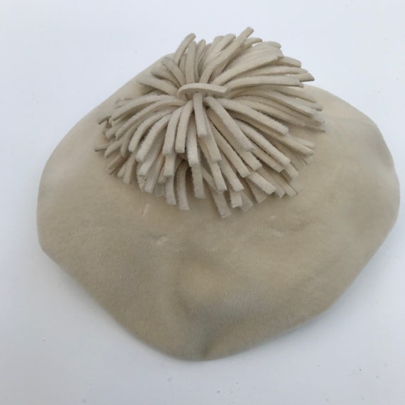 Vintage 1950s/1960s Pom Beret Hat, Vintage French