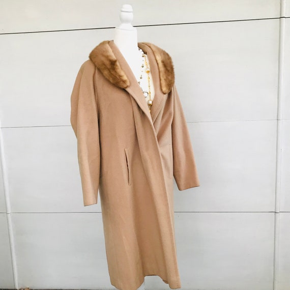 Vintage Cashmere Coat, Vintage Camel Coat, Midcen… - image 6