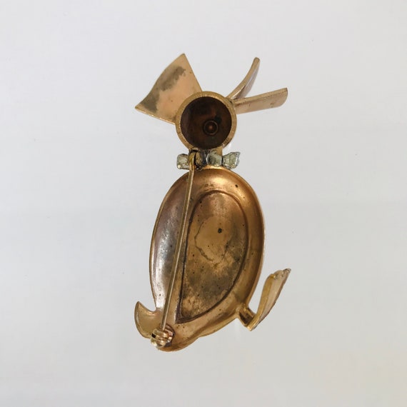 Broche Ancienne En Acier Style Art Nouveau Avec Motif Canard - Occasion Et Pleine De Charme