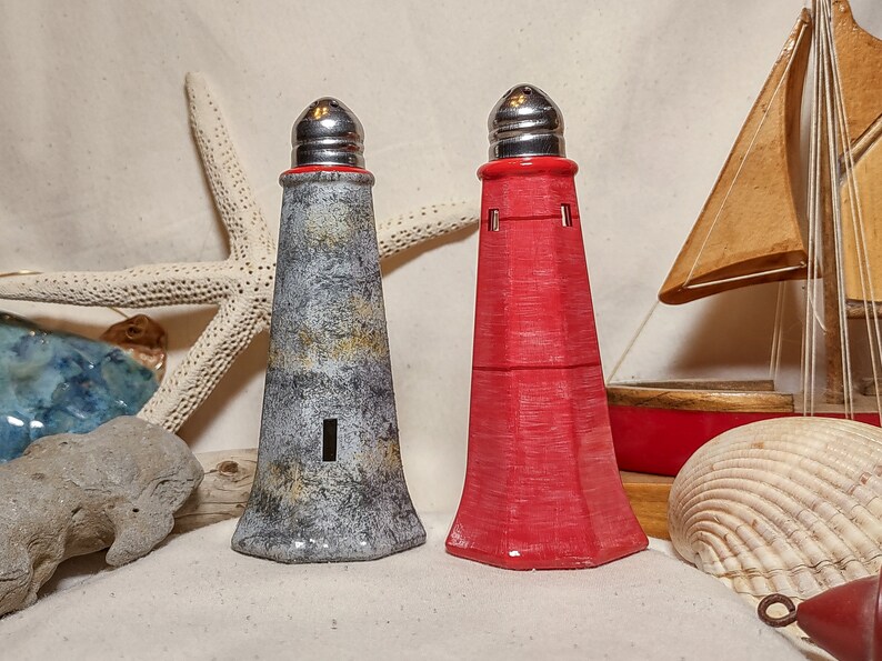 Vermont Lighthouse Salt and Pepper Shakers Windmill Point/isle La Motte
