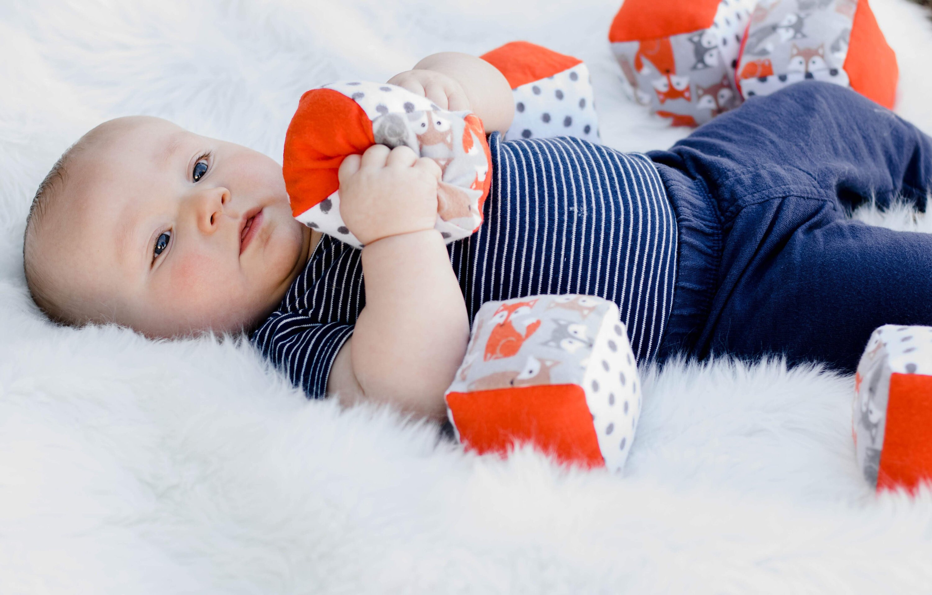 Pastel Checkers Boppli Blocks Fabric Baby Blocks, Soft Baby Block, Baby ...