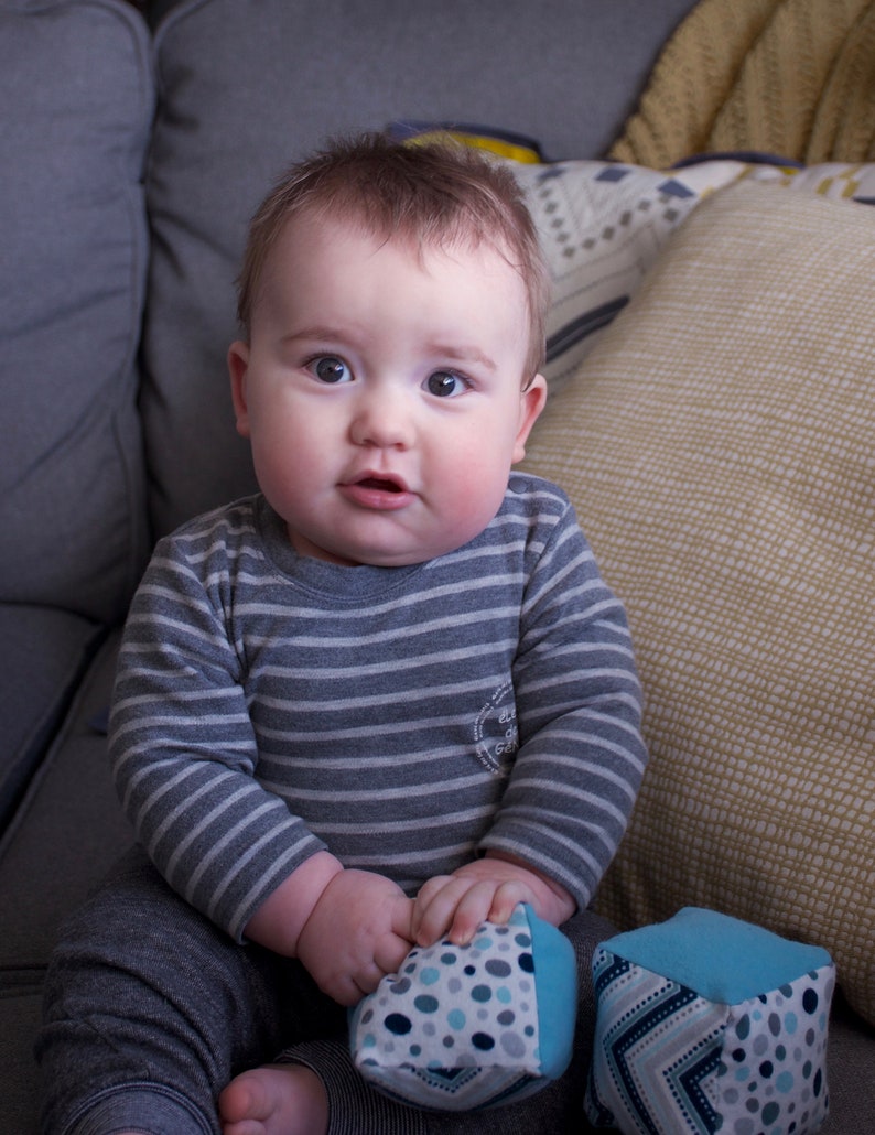 Baseball Boppli Blocks Fabric Baby Blocks, Soft Baby Block, Baby Block