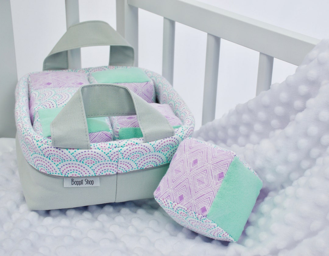 Lavender Rainbow Boppli Blocks / Bloques de tela para bebés - Etsy España