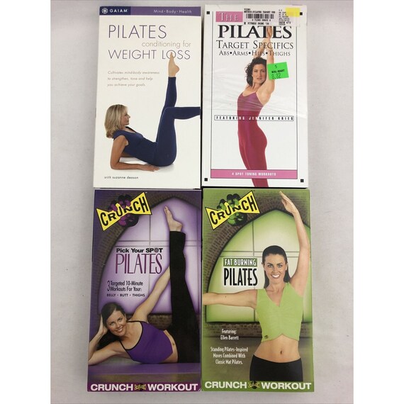 4 VHS Pilates Lot Crunch Gaiam Weight Loss Target Specifics Fat Burning  Pick You -  Singapore