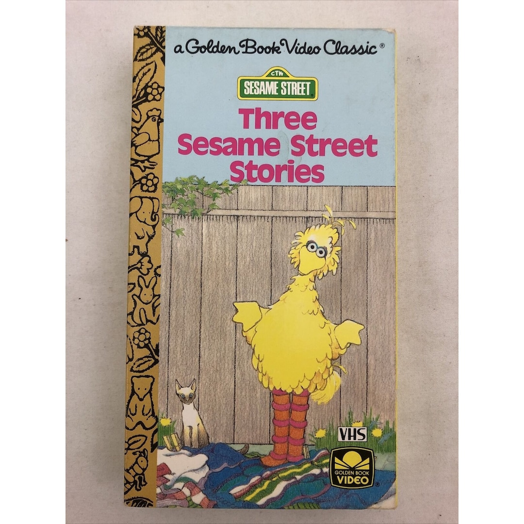 Three Sesame Street Stories Golden Book Video Classic VHS Tape 1989 CTW
