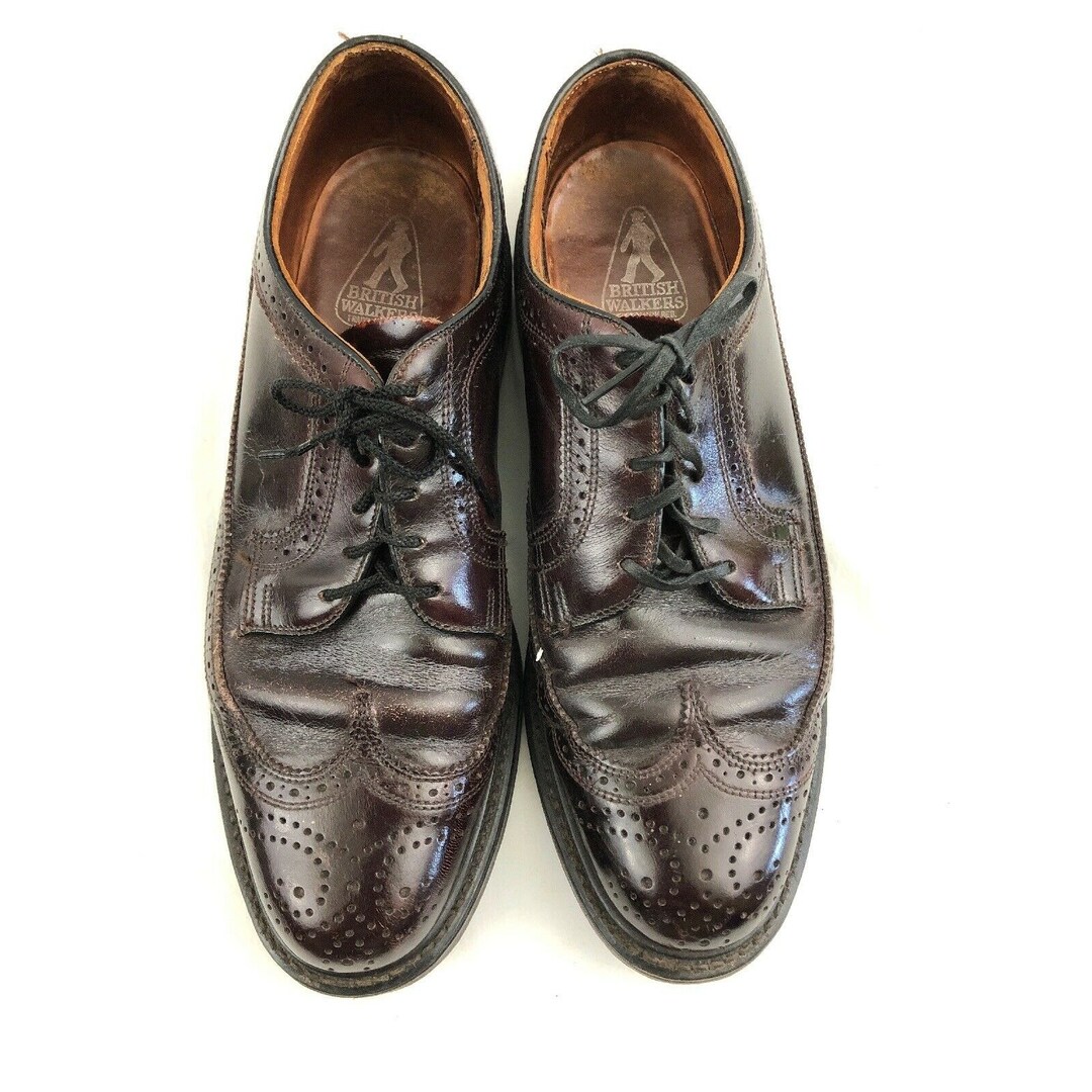 British Walkers Men's Oxblood Wingtips Shoes Size 8D Etsy