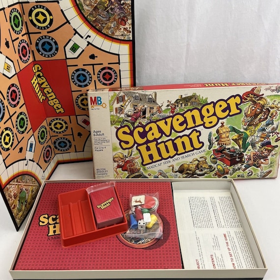 Vintage 1983 Scavenger Hunt Board Game by Milton Bradley Etsy