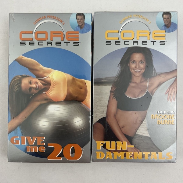 Core Secrets Gunner Peterson Give Me 20-Fundamentals Brooke Burke VHS Sealed