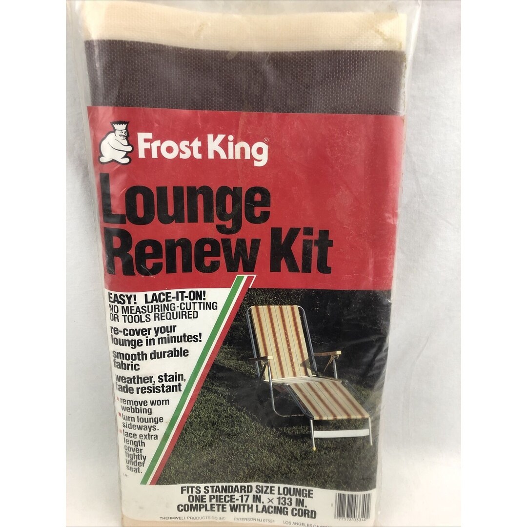 Chaise Lounge bing Renew Kit Vtg Frost King Cream Brown Rust Etsy