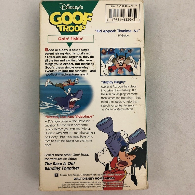 Disney's Goof Troop Goin' Fishin' VHS 1993 - Etsy UK