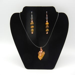 Tigers Eye Necklace and Earrings