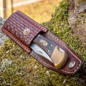Coltello pieghevole Custodia in pelle, Fodero in pelle per coltello pieghevole, Custodia per coltello tascabile, Fodero in pelle per coltello tascabile, Custodia per coltello tascabile, Custodia per coltello edc