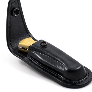 Fodero in pelle chiuso per Buck 112 Ranger, fodero in pelle stampata per Buck 112 Ranger, custodia in pelle per coltellino tascabile, custodia Buck 112 edc