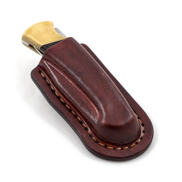 Custom leather sheath for Buck 112 Ranger, Buck custom leather sheath, folding knife case, pocket knife leather case, Buck 112 case edc