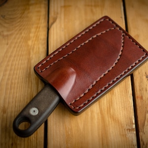 Fodero in pelle tascabile realizzato per Esee Izula 2, custodia per coltello fisso, custodia in pelle per coltello tascabile, fodero in pelle personalizzato, coltello fisso edc
