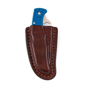 Fodero a frizione con passante per cintura Spyderco Endura 4, fodero in pelle personalizzato, custodia per coltello pieghevole, custodia in pelle per coltello tascabile, coltello pieghevole edc