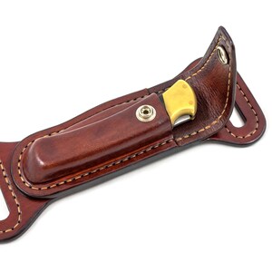 horizontal pancake sheath for Buck 110 folding hunter