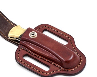 Closed top pancake sheath for Buck 110 folding hunter