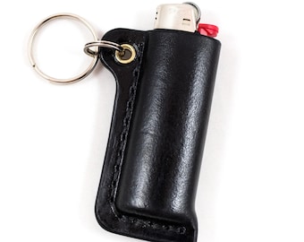 Funda para encendedor con llavero para encendedores BIC, funda de cuero para encendedores BIC, funda para encendedor, funda para encendedor, estuche para encendedor