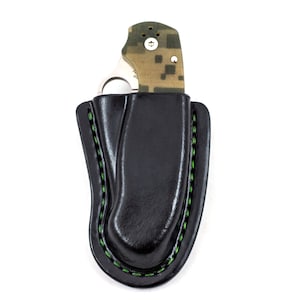 Fodero a frizione con passante per cintura per Spyderco Para 3, fodero in pelle personalizzato, custodia per coltello pieghevole, custodia in pelle per coltello tascabile, coltello pieghevole edc