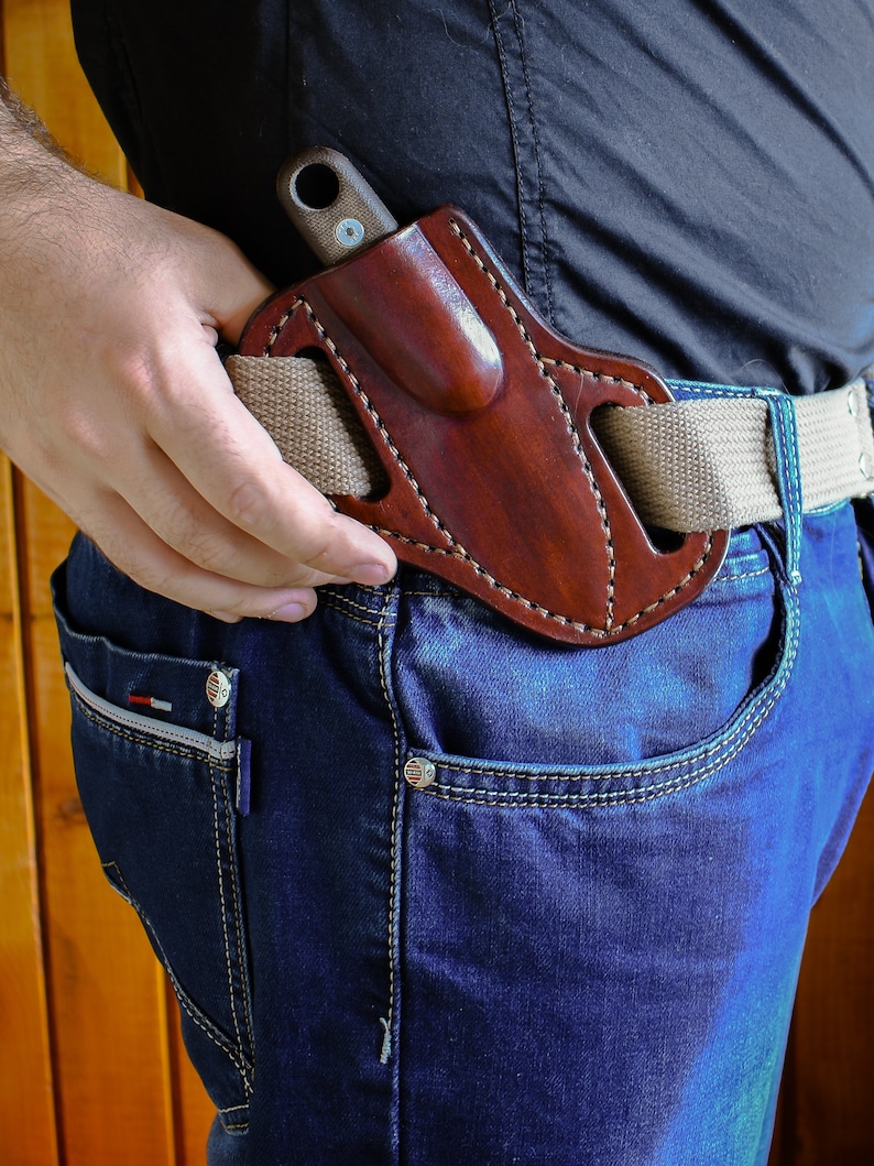 Pancake Leather Sheath Made to Fit Esee Izula 2 Custom Etsy Canada