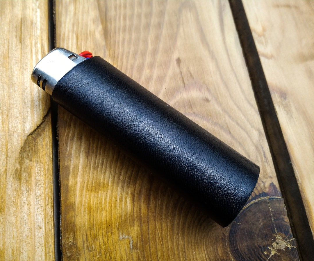 Black Leather Sleeve for BIC Lighter Lighter Pouch Leather Etsy
