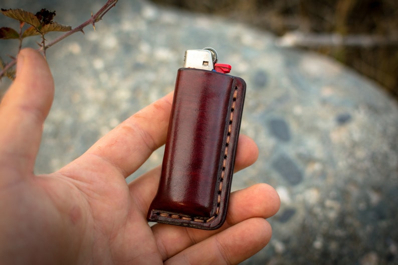 Lighter Pouch Made to Fit BIC Lighter Sleeve Leather Lighter Etsy